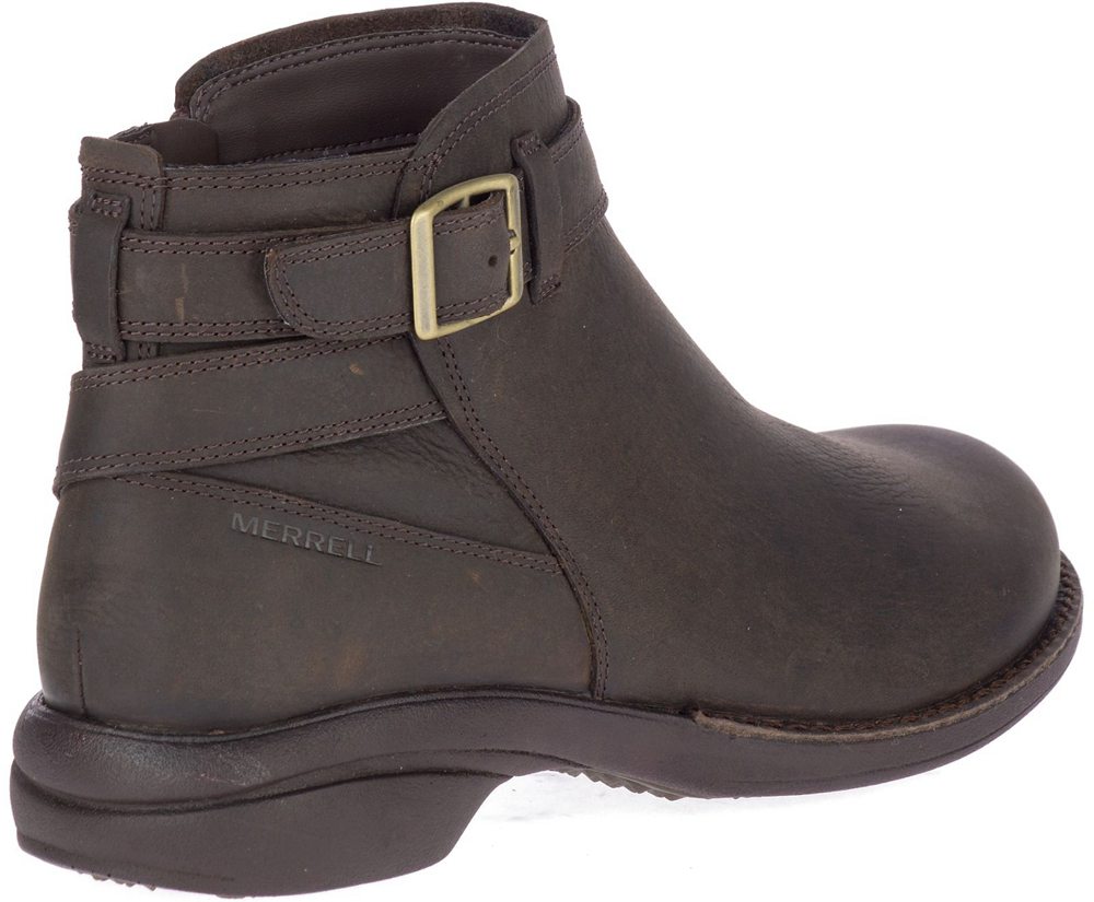 Botas Mujer - Merrell Andover Bluff Waterproof - Marrones - JFHO-91243